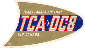 TCA DC-8 sticker