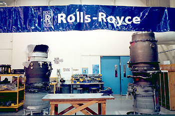 Turbines "Rolls-Royce" en laboratoire