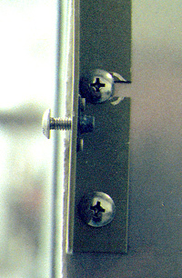 Scerw fastener on the firewall