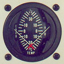 Dual carb-air temperature gauge