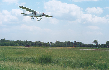 Over the runway