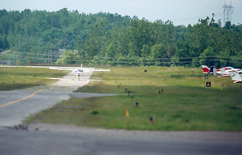 On the taxiway