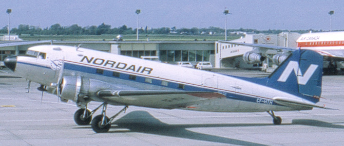 DC-3 Nordair CF-HTH Sept 1968