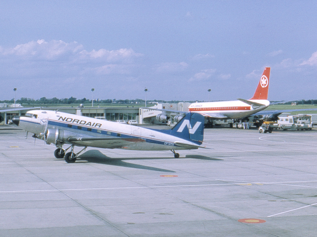 DC-3 Nordair CF-HTH Sept 1968 Dorval