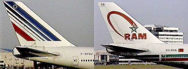 Boeing 747-200 (Air France) 747-400 (Royal Air Maroc)